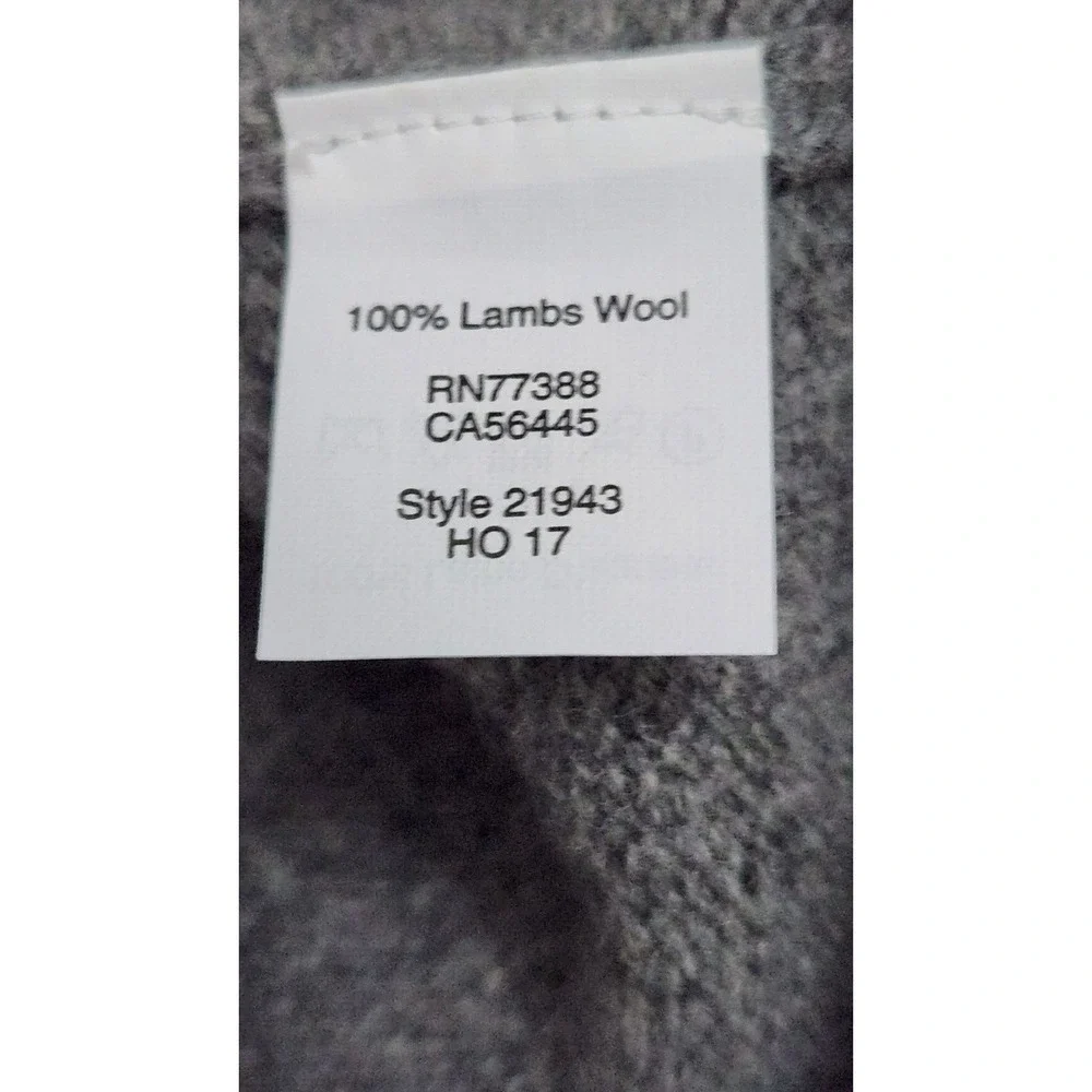 J. Crew Sweater Men's Large Gray Shawl Collar Lambswool Long‎ Sleeve